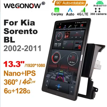 13.3 Collu Ownice 1Din Android10.0 Auto Radio 360 Panorāma par Kia Sorento BL 2002-2011 GPS Auto Audio Atskaņotājs SPDIF 4G LTE NE DVD