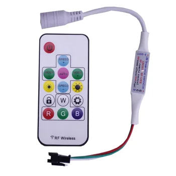 14 clés RF IS télécommande sans fil rgb LED de contrôle pour WS2811 WS2812B joslas LED couleur numérique DC5V/12 v