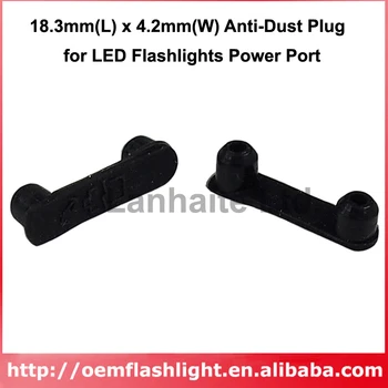 18.3 mm(L) x 4,2 mm(W) Anti-Putekļu Plug par LED Zibspuldzes Jaudas Ostas - Melni (5 gab.)