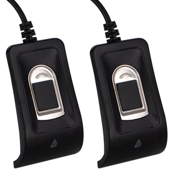 2X Kompakta USB pirkstu Nospiedumu Lasītājs, Skeneris, Uzticamu Biometrisko Piekļuves Kontroles Apmeklējumu Sistēma