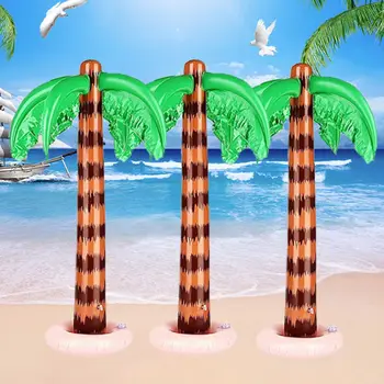 2gab 90CM PVC Havaju Foto Aksesuāri Fona Kokosriekstu Koki Beach Party Dekoru Tropisko Palmu Koku Piepūšamās Rotaļlietas