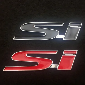 3D Metāla Burti Auto Si Logo Bagāžnieka Uzlīme, Priekšējo Režģi Honda Civic Si Emblēmu FA5 2011 2007 Kupeja 2010. gads 2014. gads 2015. Gadam Piederumi