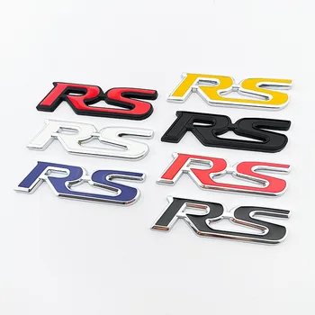 3D Metāla RS Logo Vēstules Automašīnas Priekšējā Režģa Bagāžnieka Emblēmas Nozīmīti Honda FIT Džeza Civic HRV Jade Sporta RS Uzlīme Acceessories