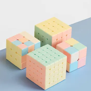 3x3 Magic Cube Stickerless Gluda Produktivitātes Cube Macaron Krāsu Burvju Kubs Bērniem, Pieaugušajiem 3x3 Magic Cube
