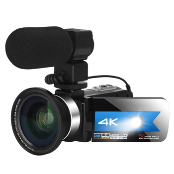 4K Video Kamera Vlogging Videokamera Youtube Live Stream WIFI Kamera Nakts Redzamības 16X Zoom Fotogrāfiju, Digitālo Diktofonu,