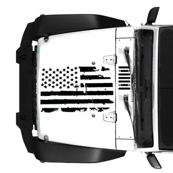 51x90cm Universālā ASV Karoga modelis Uzlīme Kapuci Automašīnu Automašīnu Logu Vinila Uzlīmes Jeep Wrangler