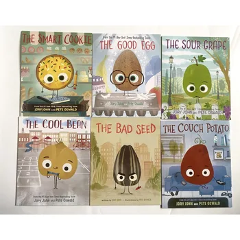 6 Grāmatas Smart Sīkfailu Slikto Sēklu Labu Olu Dīvāns Kartupeļu Atdzist Pupiņu Angļu Attēlu Grāmata, Stāstu Krājums Bērniem Izglītību Bērniem Lasījumā