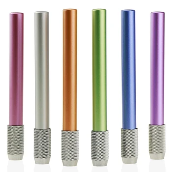 6PCS Metāla Krāsu Stienis Viena Gala Zīmuli Extender Zīmuli Extender Pildspalvu Trauku Pildspalvu Pagarināšanu Zīmuli Gadījumā