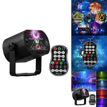 7 Krāsu Strobe Skatuves Gaismas Projektora USB Lādējamu Projektoru Ziemassvētkiem, Halloween Deorations A