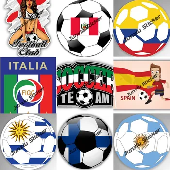 Anglijas Karoga Futbola Kluba Fanu Meitene Decal Uzlīmes, Itālija Italia Nationall Futbola Komandas, Futbola Vinila Decal Oem Piederumi