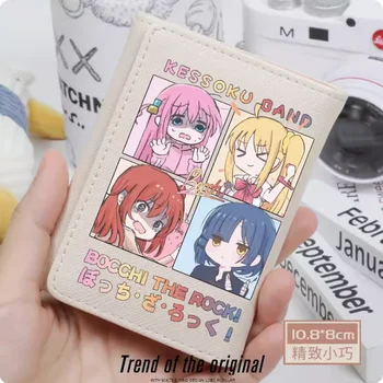 Anime BOCCHI ROCK! Mēs Ikuyo Gotoh Hitori Modes Maciņš PU Maku Karte Monētas Hasp Naudas Maiss Cosplay Dāvanu B204