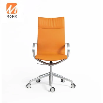 Apelsīnu ādas augstu muguras matēts stiklotas alumīnija sakausējuma rāmja bāzes pilnīgu grozāms biroja krēsls