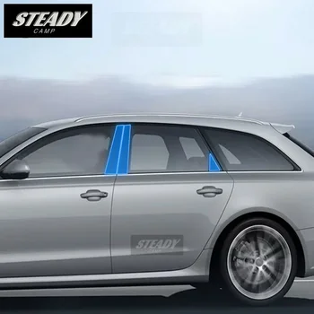 Audi A6 C7 2012-2017 2018 Auto Eksterjera PPF Caurspīdīgu Krāsu Aizsargājošu Plēvi TPU Anti Scratch BC Logu Pīlārs Sloksnes Pielāgot