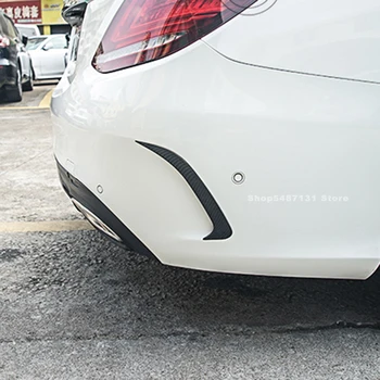 Auto Apsildāmi Ārējie spoguļi, Buferi Canard Sadalītāja Uzlīme Difuzoru Apdare priekš Mercedes Benz C W205 Piederumi 2015-2021 (Ne C Coupe)