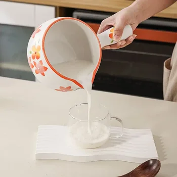 Bērnu mazie piena pods keramikas piena pods vienu, kas nav pārklājumu keramikas pods jaunu bērnu cooking pot home cooking pot