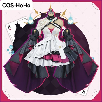 COS-HoHo Anime Vtuber Nijisanji Ethyria Reimu Jaunas Drēbes Spēle Uzvalks Eleganta Kleita Vienādu Cosplay Tērpu Halloween Puse Apģērbs