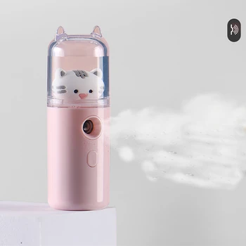 Gudrs Kaķis Nano Migla Sejas Smidzinātājs Skaistuma Instruments, USB gaisa mitrinātāju, Uzlādējams Miglotāja Sejas Steamer Beauty Mitrinošs Līdzeklis