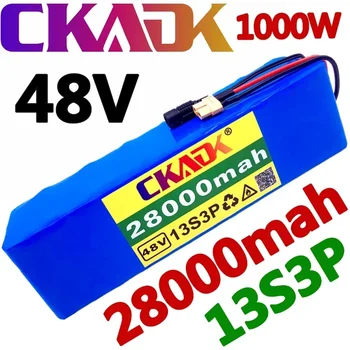 JAUNU CKADK 48V baterijas 13s3p 28Ah akumulators 1000W augstas jaudas akumulatora Ebike elektrisko velosipēdu BMS ar xt60 plug +lādētājs