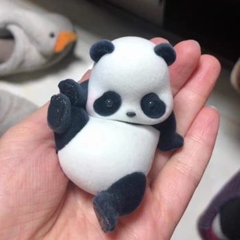 Karstā Panda Roll Dienu Sērija Iimystery Rūtiņu Gudrs Populārs Flocking Panda Skaitļi Blind Box Izlases Rotaļlietas Zēniem Meitenēm Pārsteiguma Dāvanu