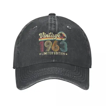 Klasiskā Zirgaste Beisbola cepure Snapback Cepure 60 Gadu Vecs Vintage 1963. Gada Vasarā Klp Cepures 60. Dzimšanas dienas Dāvanām Sievietēm, Vīriešiem Mazgāt Casquette