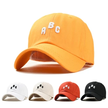 Kokvilnas beisbola cepure vasaras izšuvumi Snapback cepure tīrtoņa krāsu hip-hop pīļu mēles tēva cepuri brīvdabas atpūtas sauļošanās klp