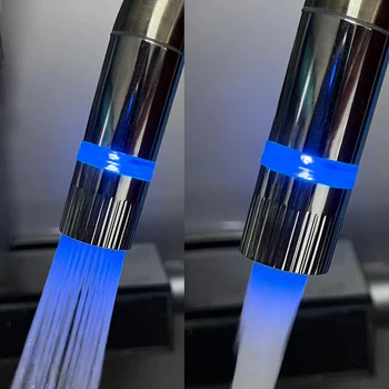 LED Jaucējkrāns Krāsu Ūdens Dušas Mirdzumu Pieskarieties stikla aerators Gaismas