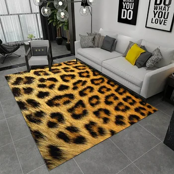 Leopard 3D Paklāju viesistabas Zonu Paklāju Dzīvnieku Kažokādu Drukāt Koridors Gaitenis Paklāju Spēlēt Paklāji Guļamistabai Virtuves Mat Ieejas Doormat