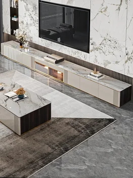 Luksusa lāzera projekcijas TV ministru kabineta vienkārši modernās viesistabas grīdas tējas galda kombinācija akmens grīdas ministru kabineta jaunas