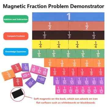 Magnētiskā Frakcija Demonstrācijas Modeli Frakcija Problēma Demonstrētājs Bērniem Frakcijas Saskaitīšana Un Atņemšana Matemātika