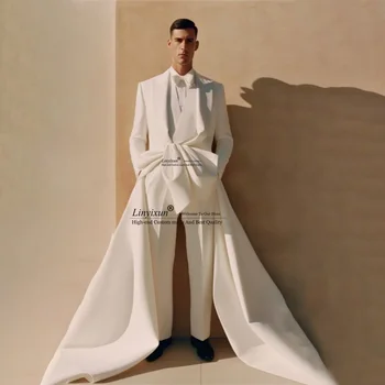 Modes Radīts Kāzu Vīriešu Uzvalki Līgavainis Tuxedos 2 Gabali Komplekti Vīriešu Balli Bleizeri Slim Fit Trajes Elegante Para Hombres