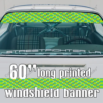 Mākslas Ilūziju Automašīnas Priekšējā Vējstikla, Logu Vinila Banner Decal Auto Vinila Decal Uzlīmes Vējstikla Banner Uzlīme