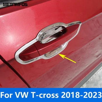 Par Volkswagen T-krustu, Tcross 2018-2022 2023 Nerūsējošā Tērauda Sānu Durvju Rokturi Bļodas Vāku Apdare Aizsargs Piederumi Car Styling