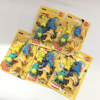 Pokemon Pikachu Dzēšgumiju Squirtle Pamatskolas Skolēnu Mācīšanās Kancelejas preces, Dāvanas, Pikaču Elfs Pet Dzēšgumiju Puzzle DIY Dzēšgumiju