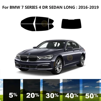 Sagrieztos nanoceramics auto UV Window Tint Komplekts Automobiļu Logu Plēves BMW 7. SĒRIJA 4 DR SEDANS LONG2016-2019