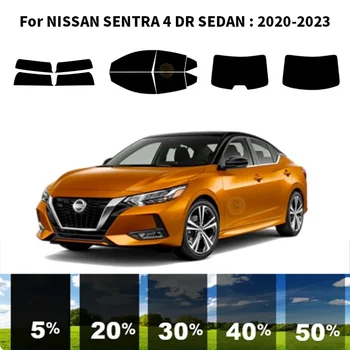 Sagrieztos nanoceramics auto UV Window Tint Komplekts Automobiļu Logu Plēves Priekš NISSAN SENTRA 4 DR SEDANS 2020-2023
