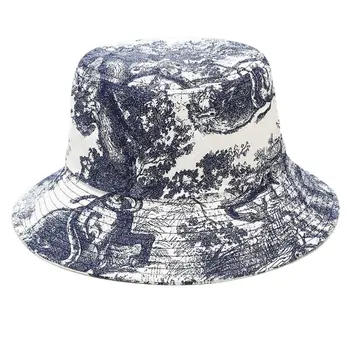 Unisex Tintes Glezna Vintage Spaiņa Cepuri, Kaklasaišu Krāsošanas Iespiesti Āra Zvejnieks Klp Dropship