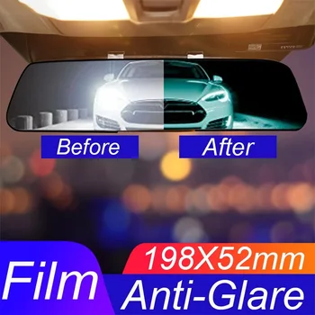 1 Iestatiet Universālas Automašīnas Salona Atpakaļskata Spogulis Anti-Glare Filmu Atpakaļskata Anti Scratch Nano Aizsardzības Uzlīme Auto Stils Daļas