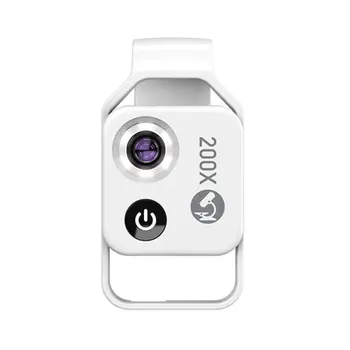 200X palielinājumu mikroskopa objektīva withCPL mobilo LED Gaismas micro pocket makro lēcas iPhone Samsung visiem viedtālruņu