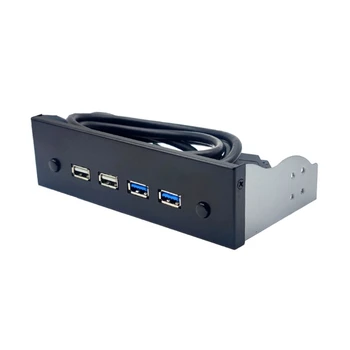 5.25 Collu USB Priekšējā Vadītāja Valdes Portatīvo 19 Pin / 9 Pin USB USB 2.0 Hub Priekšējā Plāksne 4 Port CD-ROM Paplašināšanas