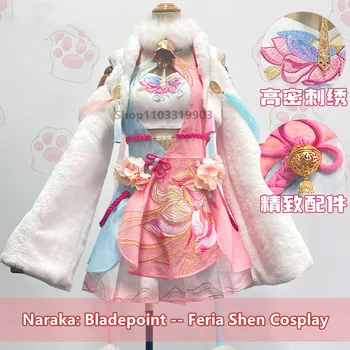 Feria Shen Cosplay Kostīmu Karstā Spēles Naraka: Bladepoint Cos Modes Kleita Anime Sieviešu Aktivitātes Puse Lomu spēlē Apģērba Jaunas