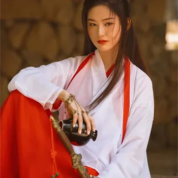 Hanfu Kostīms Sieviešu Uzlabota Super Pasaku Ķīniešu Stila Cīņas Mākslas Augstāko Dārgumu Zixia Pasaku Sniegumu Kleita