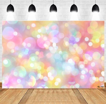 Krāsa Polka Dot Glitters Light Bokeh Foto Fonu Dzimšanas Dienas Svinības Bērnu Dzimšanas Apdare Photo Booth Backdrops