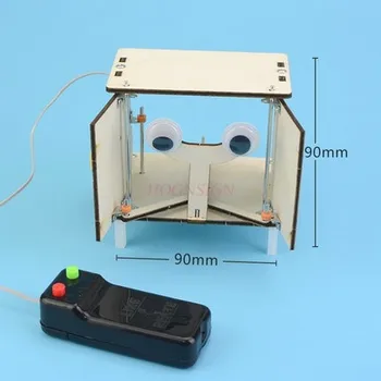 Pamatskolas skolēni zinātne eksperiments rotaļlietas DIY roku darbs materiāli, mājās, elektriskās durvis, black bug tehnoloģiju mazie