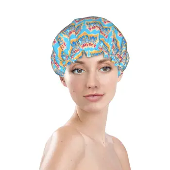 Pasūtījuma Veids, kā Iet Superstar Dušas uzgali Sievietēm Atkārtoti Ūdensizturīgs Fnaf Lielgabarīta Pirts Cepures Gariem Matiem