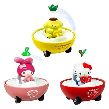 Sanrio Pull Atpakaļ Kapsula Auto Gashapon Blind Kaste Rotaļlietām, Anime Figūras Melodiju Hello Kitty Pom Pom Purīn Modelis Apdare Bērniem Dāvanas