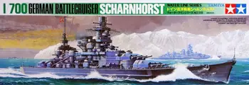 Tamiya 77518 1/700 Mēroga Kuģa Modelis Komplekts otrā pasaules KARA vācu Battlecrusier Scharnhorst